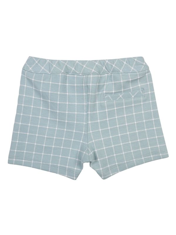Boys White & Medium Light Blue T-Shirt with Short Pants image number 3